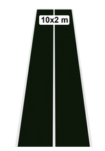 Afbeelding in Gallery-weergave laden, Zwarte sprinttrack van 2x10 meter met witte lijnen, geschikt voor nauwkeurige trainingsmarkeringen in sport- en fitnessfaciliteiten.