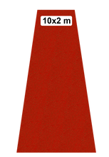 Afbeelding in Gallery-weergave laden, Rode sprinttracks van 2x10 meter met witte lijnen, ontworpen voor nauwkeurige trainingsmarkeringen in sport- en fitnessfaciliteiten.