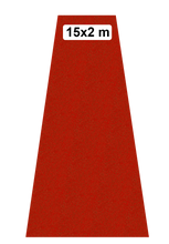 Afbeelding in Gallery-weergave laden, Rode sprinttrack, uniek formaat 2x15 meter, ideaal voor intensieve sportactiviteiten met duurzaam en hoogwaardig kunstgras