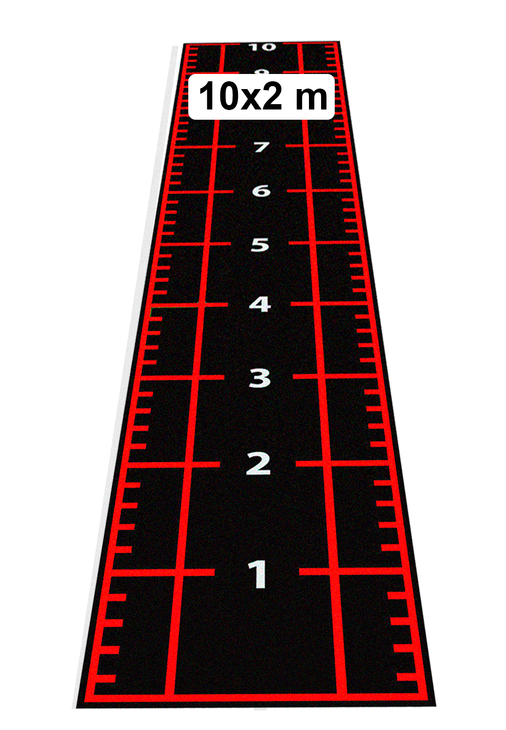 Sprinttracks 10x2 meter | Rode belijning